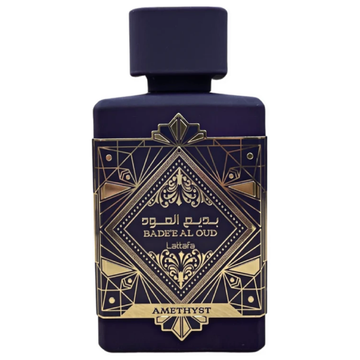 LATTAFA Badee Al Oud Amethys - Perfume para Mujer | Eau de Parfum 100 ml (3.4 oz) | Fragancia Ambarada, Floral y Sofisticada