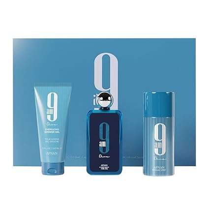 AFNAN - PERFUME PARA CABALLERO 9 AM SET 3 PCS 3.4 OZ 100 ML EDP