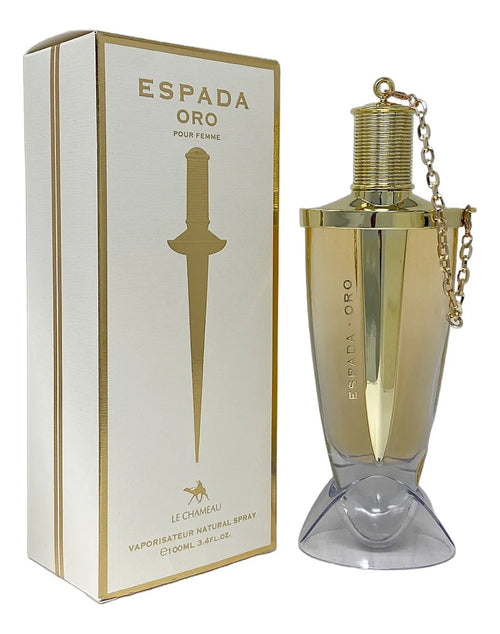 LE CHAMEAU Espada Oro - Perfume para Mujer | Eau de Parfum 100 ml (3.4 oz) | Fragancia Floral, Dulce y Elegante
