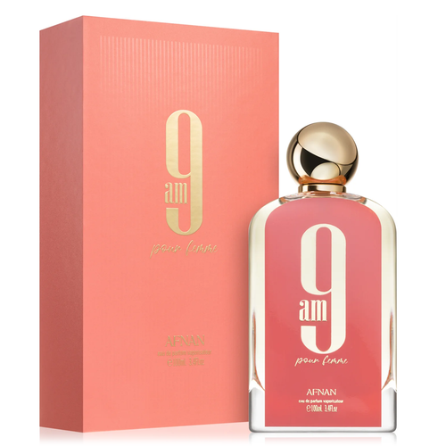 AFNAN 9 AM Pour Femme - Perfume para Mujer | Eau de Parfum 100 ml / 3.4 oz | Inspirado en My Way de Giorgio Armani | Fragancia Cítrica, Frutal y Ambarada