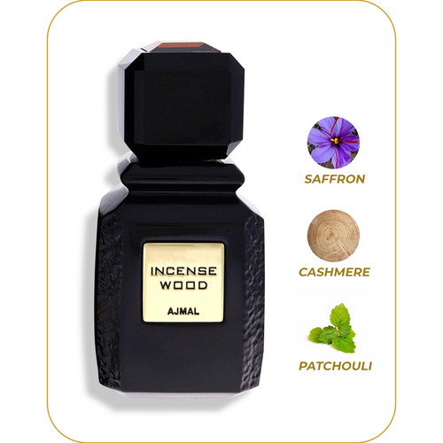AJMAL Incense Wood - Perfume Unisex | Eau de Parfum 100 ml / 3.4 oz | Inspirado en Interlude Man de Amouage | Fragancia Amaderada, Ahumada y Sofisticada