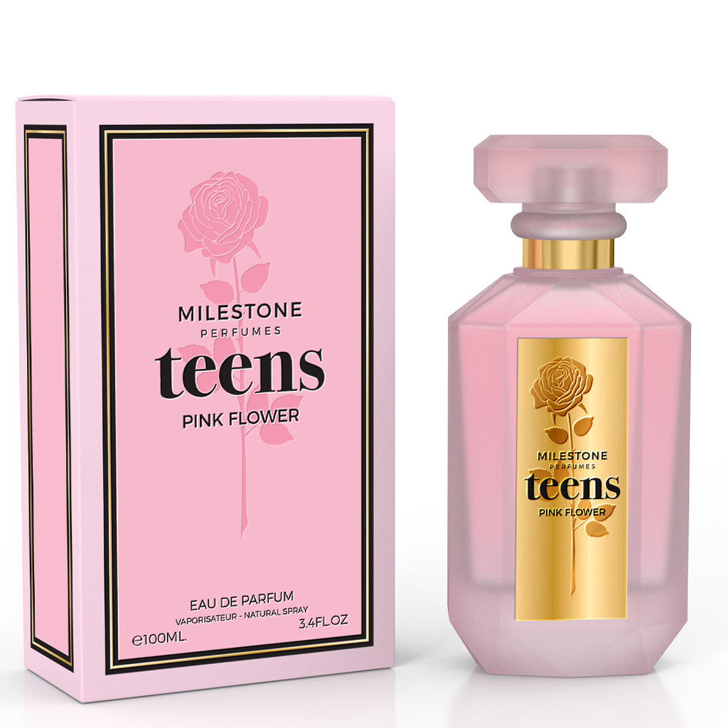 MILESTONE - PERFUME PARA DAMA TEENS PINK FLOWER 3.4 OZ 100 ML EDP